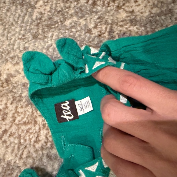 Tea Collection Romper with Geometric Pattern - Picture 3 of 4